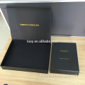 Custom matte black magnet closure folding box with gold hot stamping logo